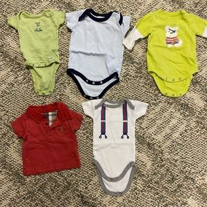 0-3 month boys shirts lot